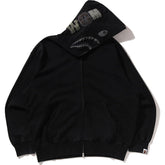 GARMENT DYE SHARK RELAXED FIT FULL ZIP HOODIE MENS