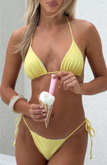 Coolum Reversible Bikini Top Lemontini Fizz