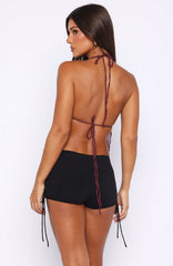 Grunge Mini Shorts Black