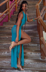 Sunset Club Maxi Dress Ocean Teal