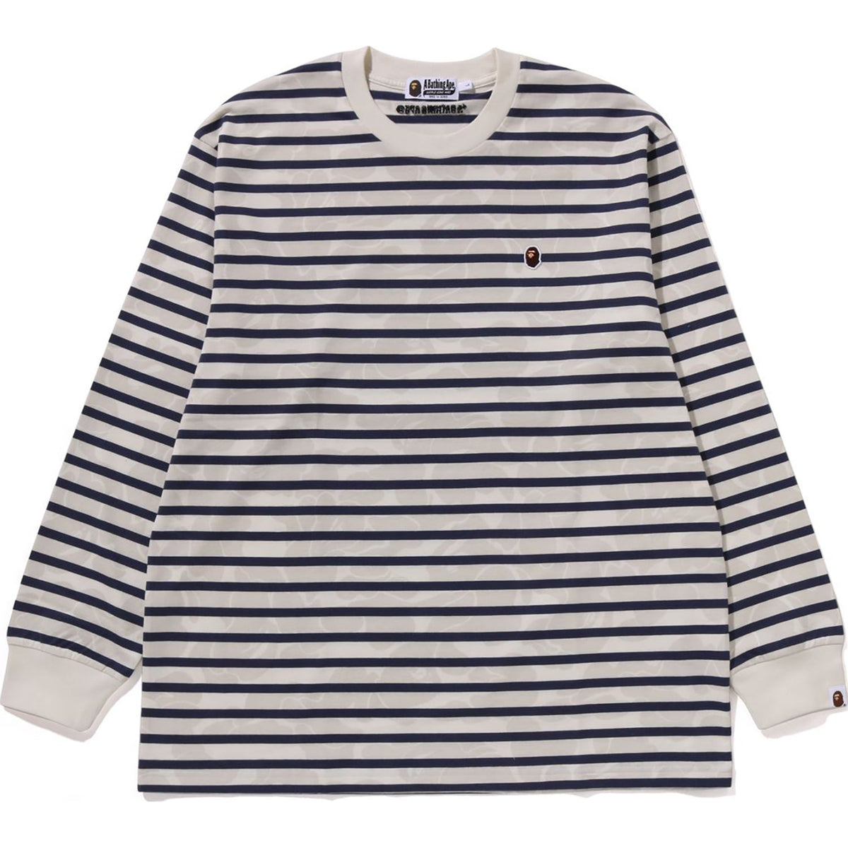 SOLID CAMO ONE POINT RELAXED FIT STRIPE LS TEE MENS