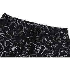 NEON CAMO REGULAR FIT SWEAT SHORTS MENS