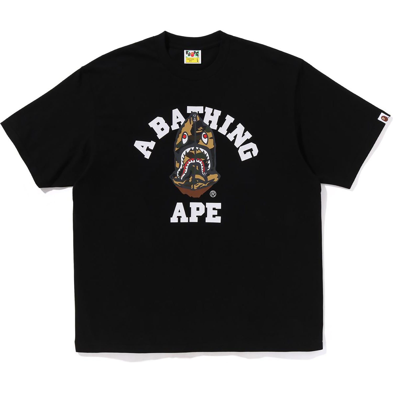 1ST CAMO SHARK SEIJIN COLLEGE RELAXED FIT TEE MENS