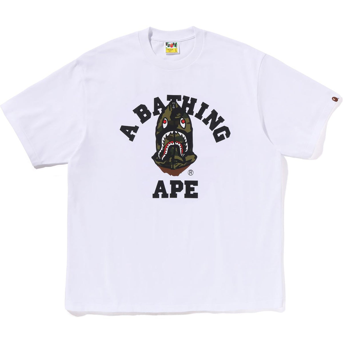 1ST CAMO SHARK SEIJIN COLLEGE RELAXED FIT TEE MENS