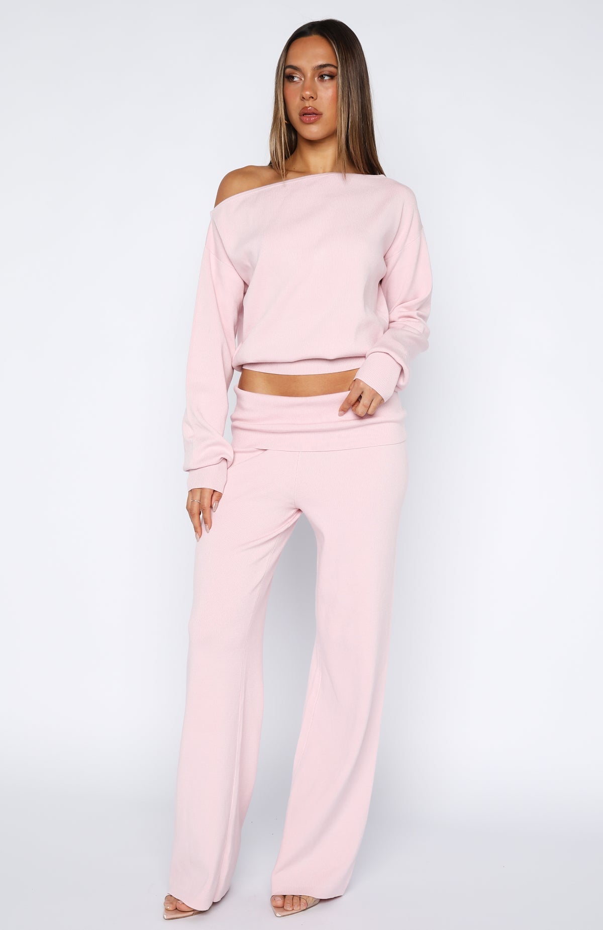 Can't Find The Words Knit Sweater Pink