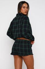 That Time Of Year Long Sleeve Pyjama Top Green/Navy