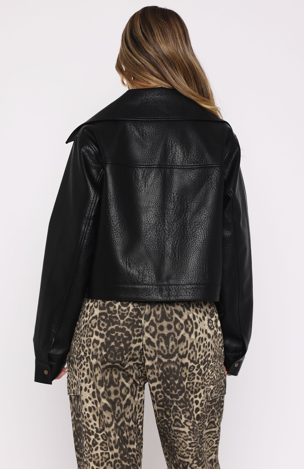 Nobody Told Me PU Jacket Black