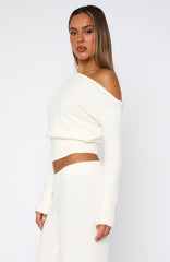 Please Be Mine Knit Sweater Off White