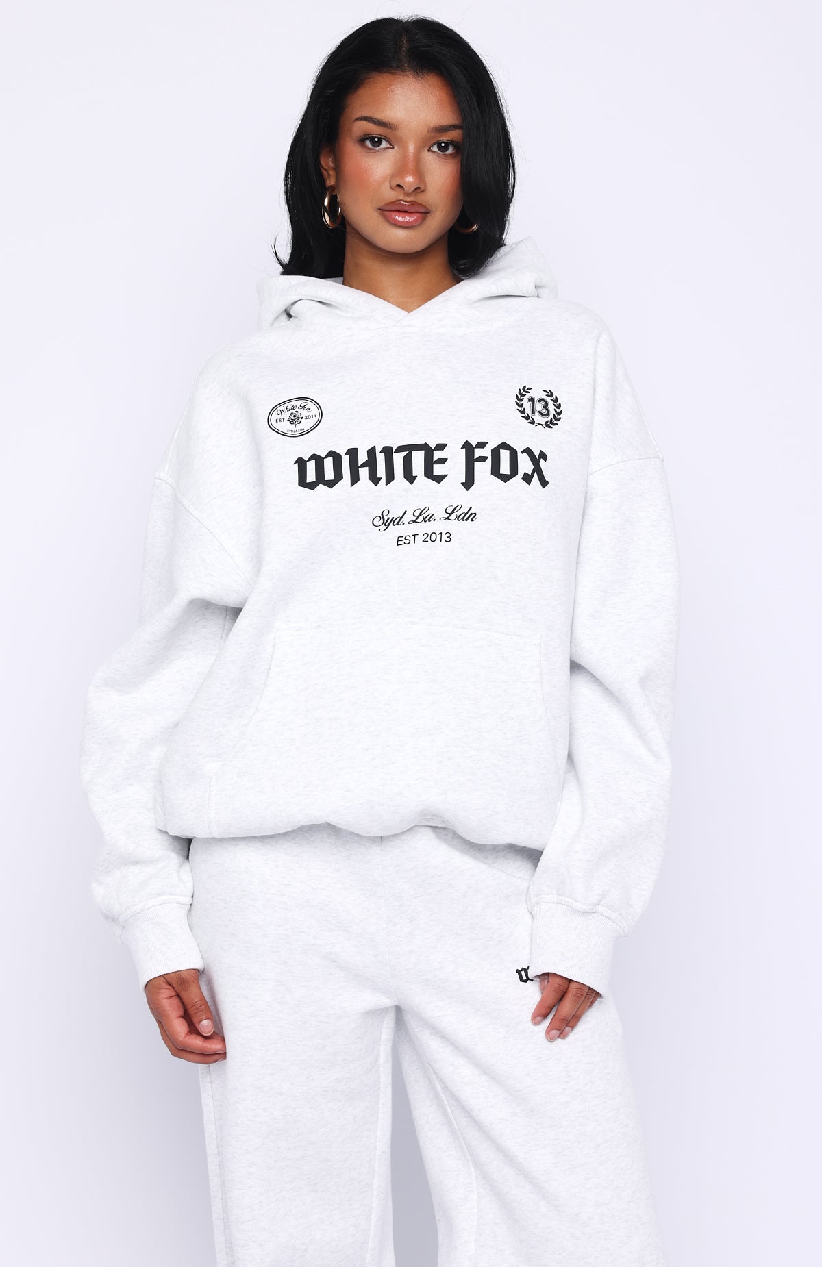 Vibe Too High Oversized Hoodie Grey Marle